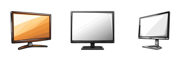 Cartoon monitor screen Vector illustration