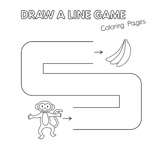 Cartoon Monkey Coloring Book Game for Kids