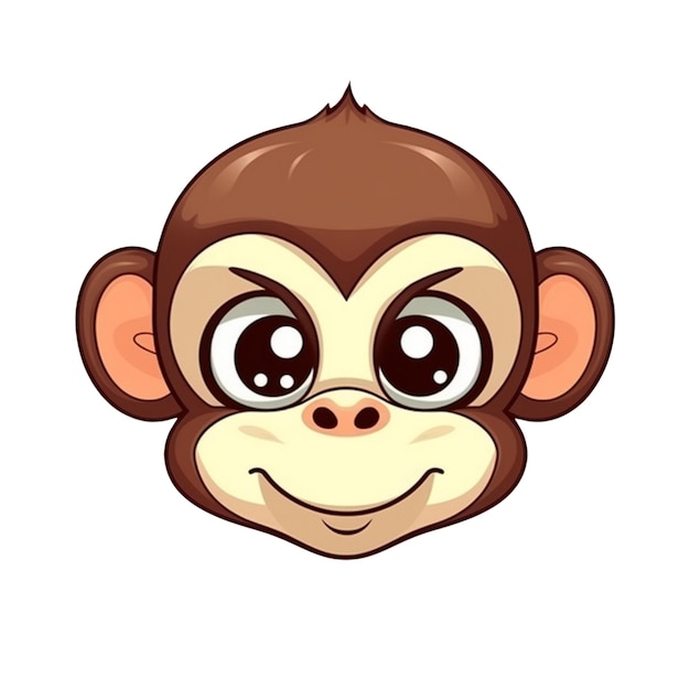 Vector cartoon monkey face vector design