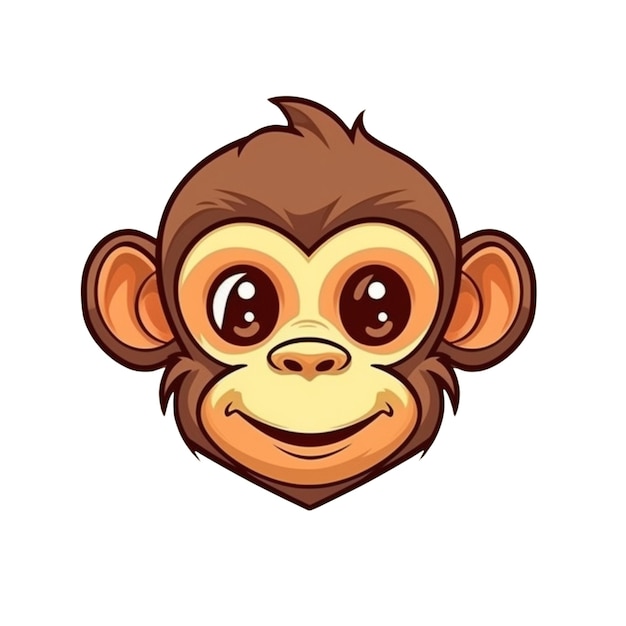 Cartoon monkey face vector design