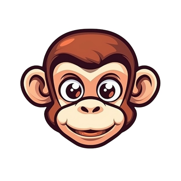 Cartoon monkey face vector design