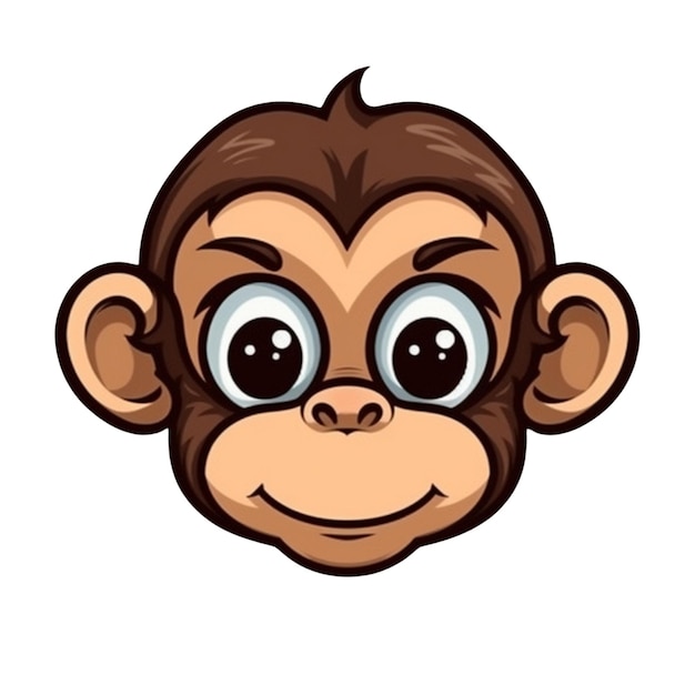 Cartoon monkey face vector design