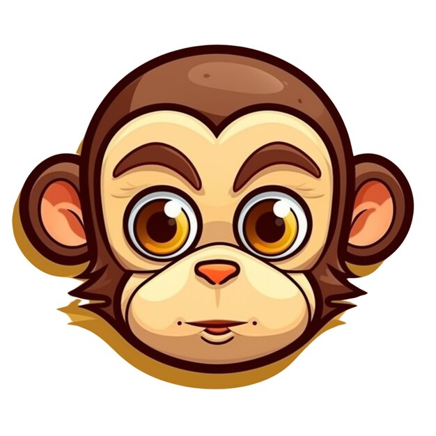 Vector cartoon monkey face vector design