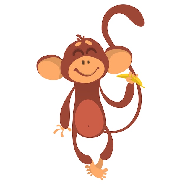 Vettore cartoon monkey illustration