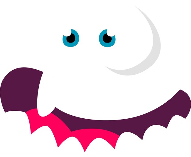 Vector cartoon monster face