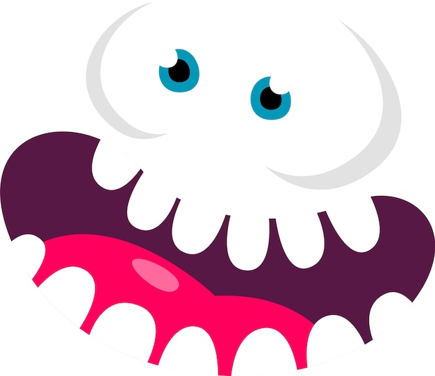 Vector cartoon monster face