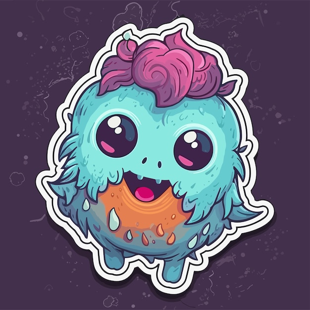 cartoon monster sticker