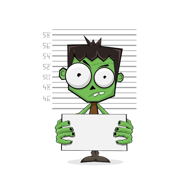 Cartoon monster verdachte en politie line-up