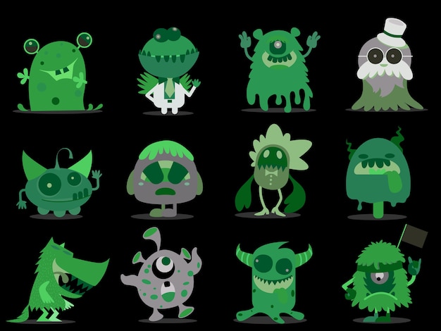 Collezione cartoon monsters