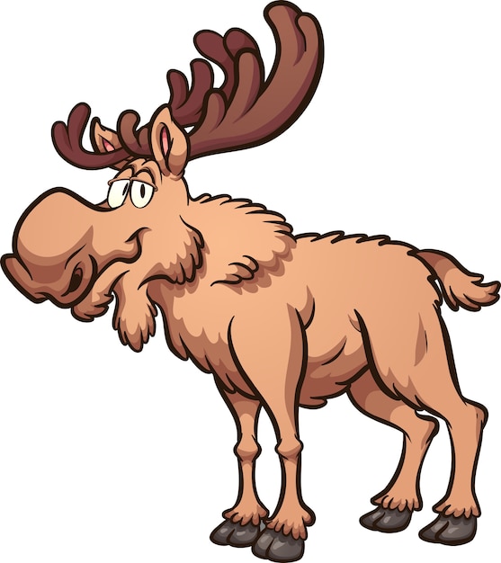 Vector cartoon moose