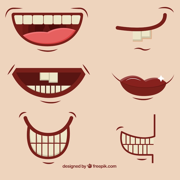 Vector cartoon mouths