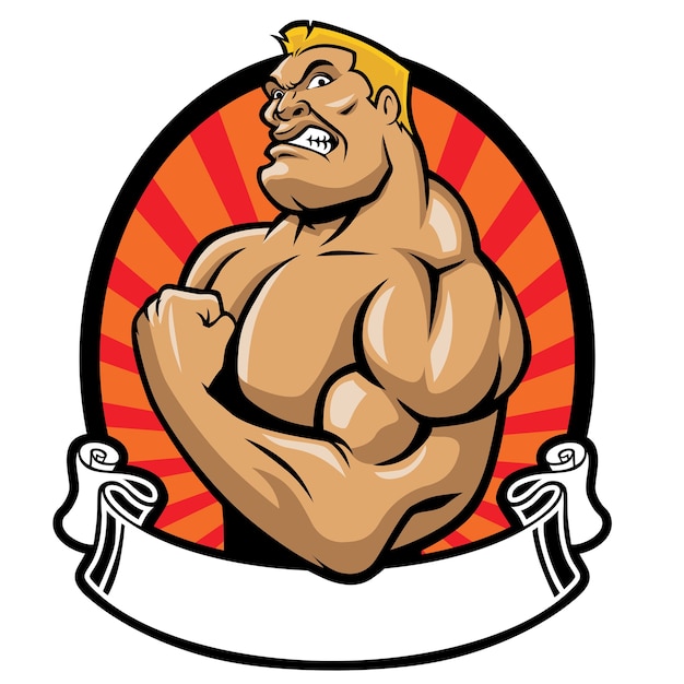 Premium Vector | Cartoon muscle bodybuilder Premium Vector | Cartoon muscle bodybuilder