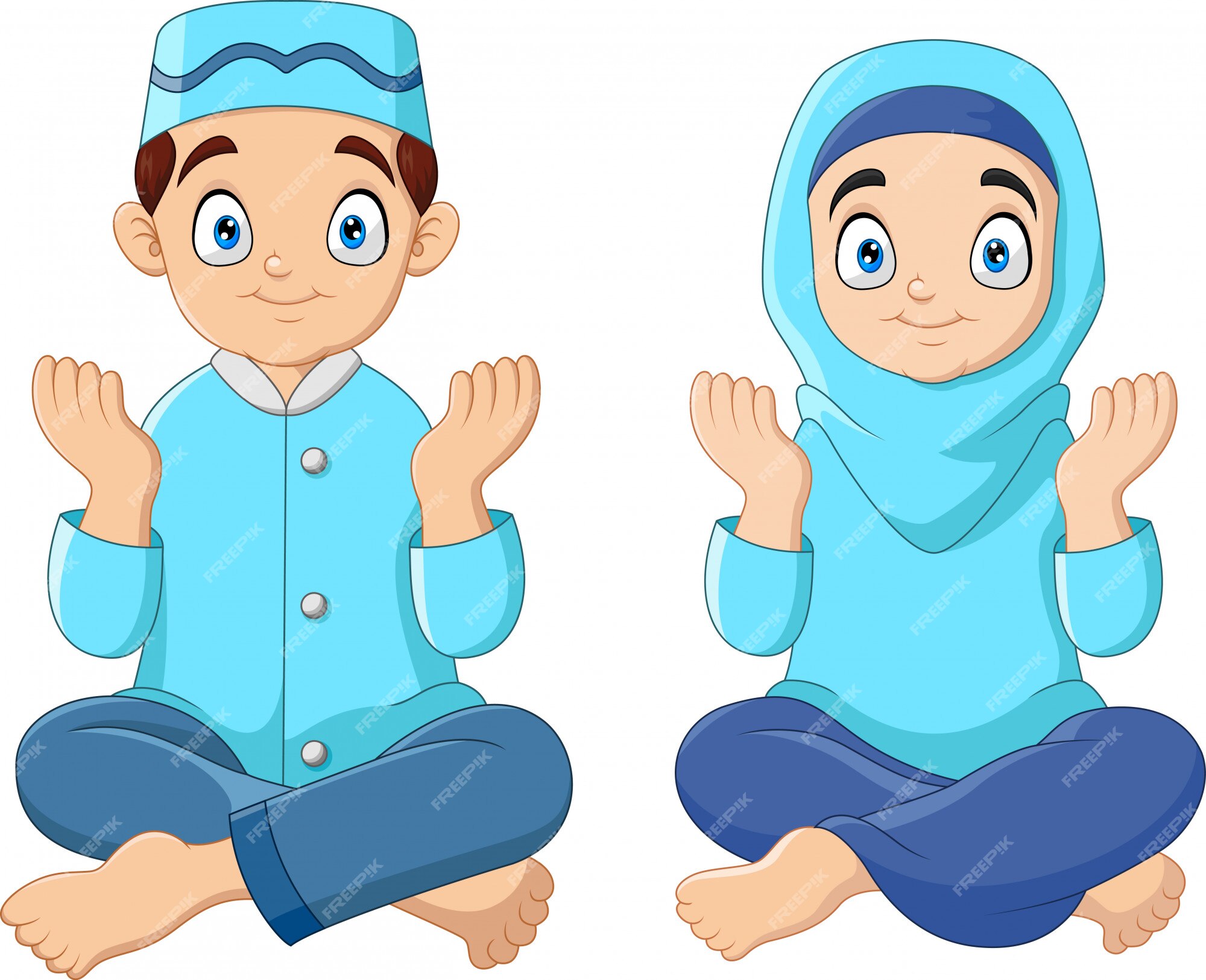 muslim prayer hands of kids