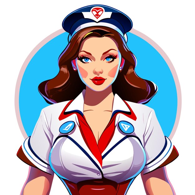 Cartoon national nurses day illustration