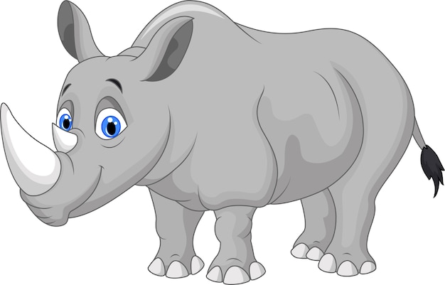 Cartoon neushoorn