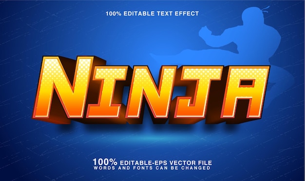 cartoon ninja text effect