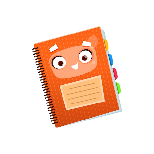 Cartoon notebook school character education