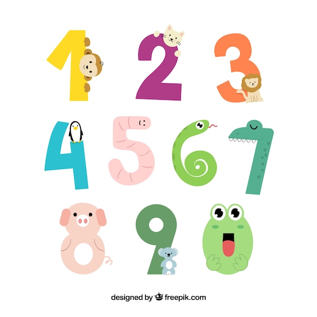 Cute Numbers Character One Two Three Stock Vector (Royalty Free) 1662978709