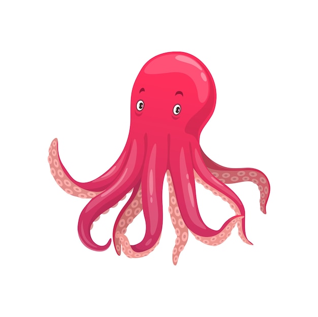 Cartoon octopus underwater animal cephalopoda