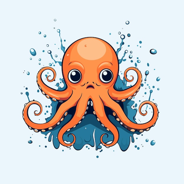 Cartoon octopus Vector-illustratie van een cartoon Octopus