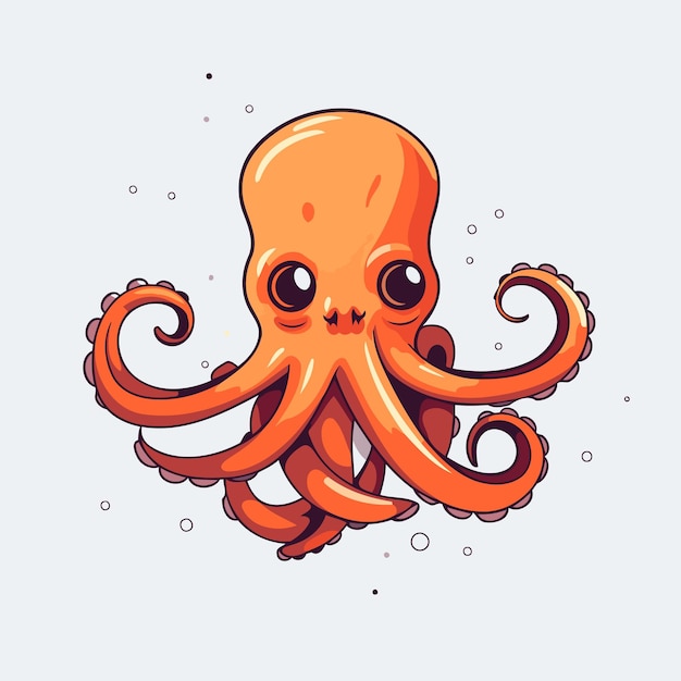 Cartoon octopus Vector illustratie van een schattige octopus