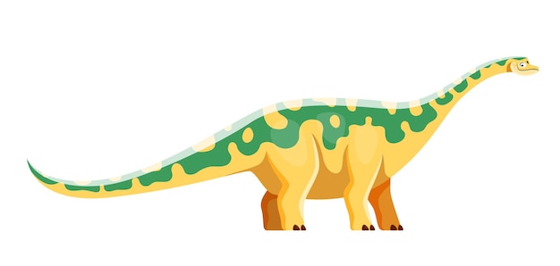 Cartoon opisthocoelicaudia dinosaur character