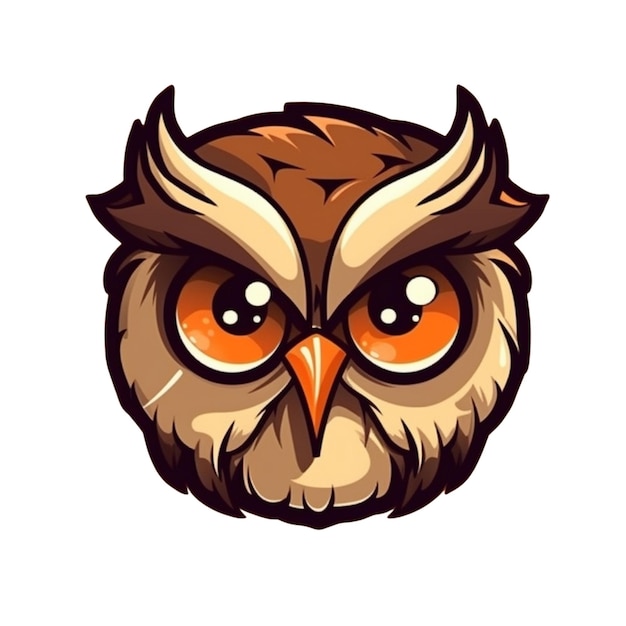 Cartoon owl face vector design