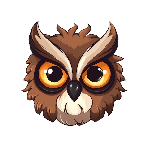 Vector cartoon owl face vector design