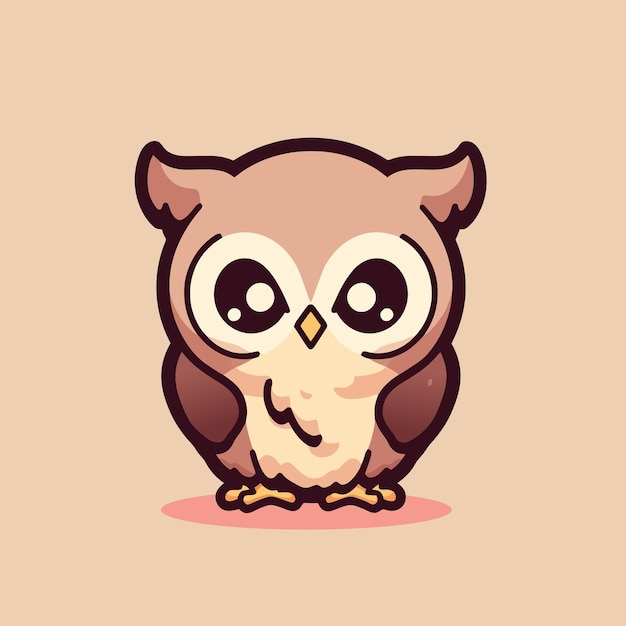 A cartoon owl with a big smile on its face.