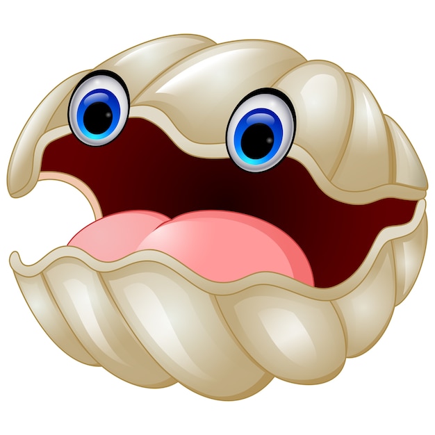 Vector cartoon oyster