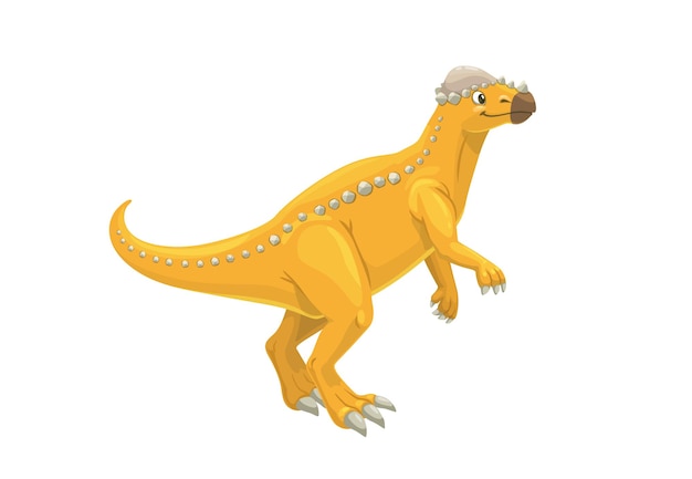 Cartoon pachycephalosaurus dinosaur character