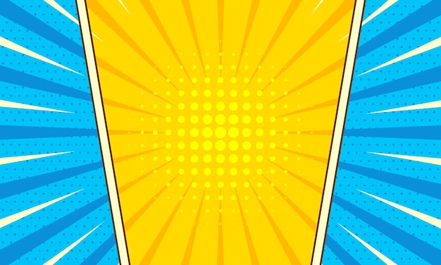 Cartoon page background blue and yellow
