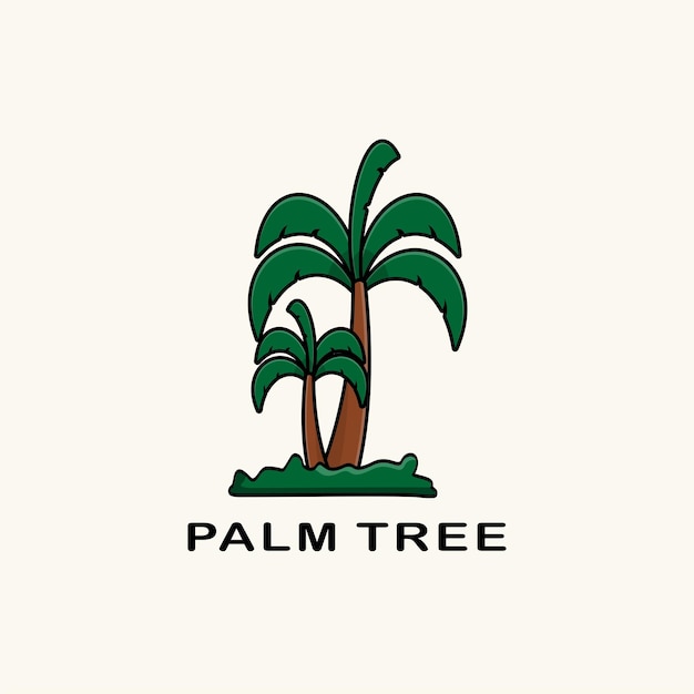 Cartoon palm tree illustration design