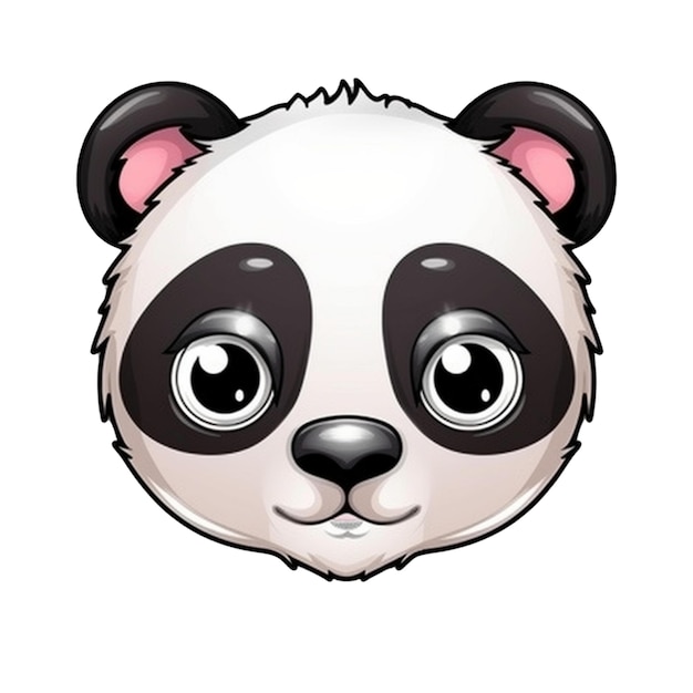 Vector cartoon panda face vector design