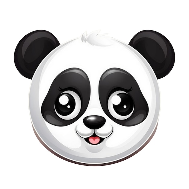 Vettore disegno vettoriale del volto di panda cartone animato