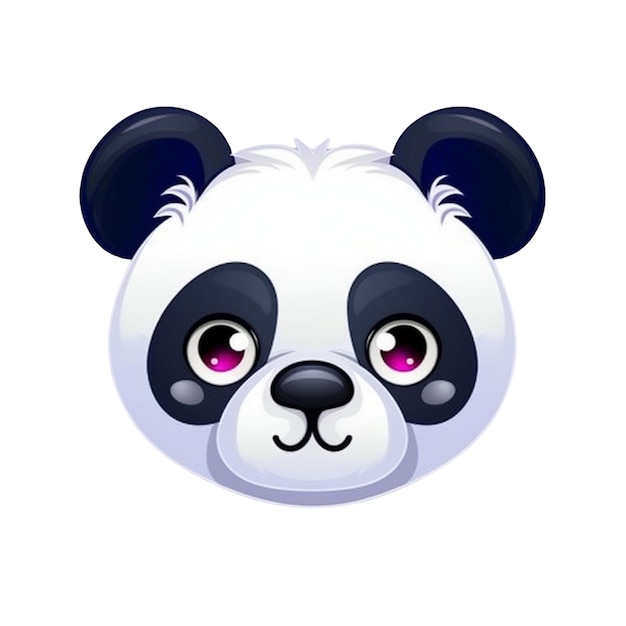 Cartoon panda face vector design