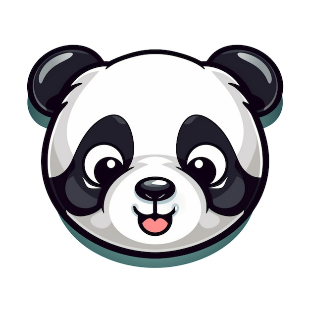 Vector cartoon panda face vector design