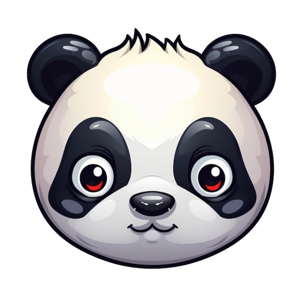 Vector cartoon panda face vector design