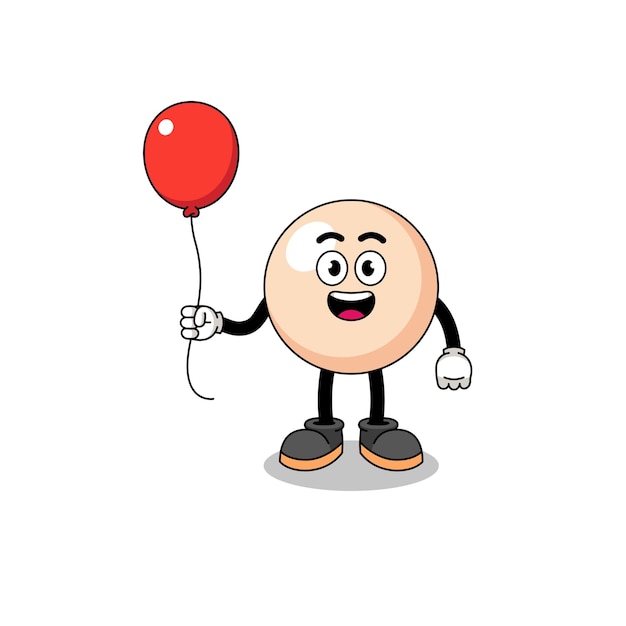 Cartoon of pearl holding a balloon