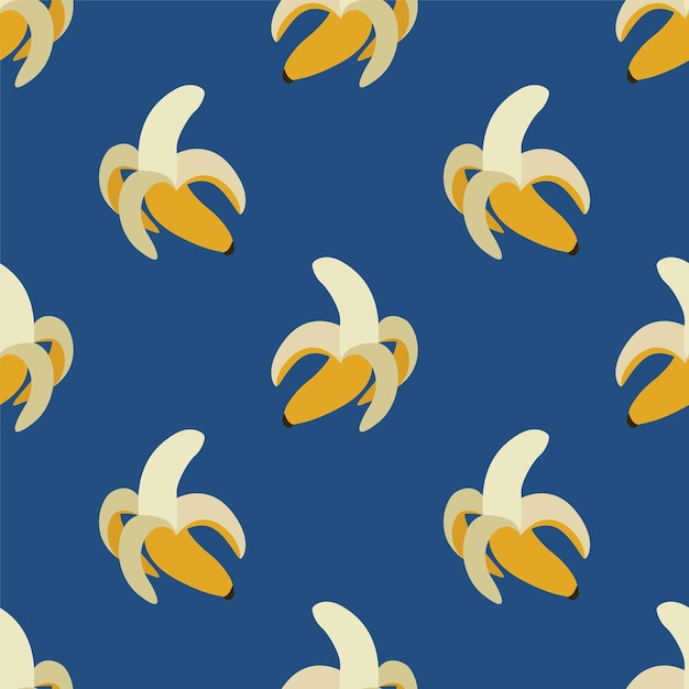 Vector cartoon peeled banana