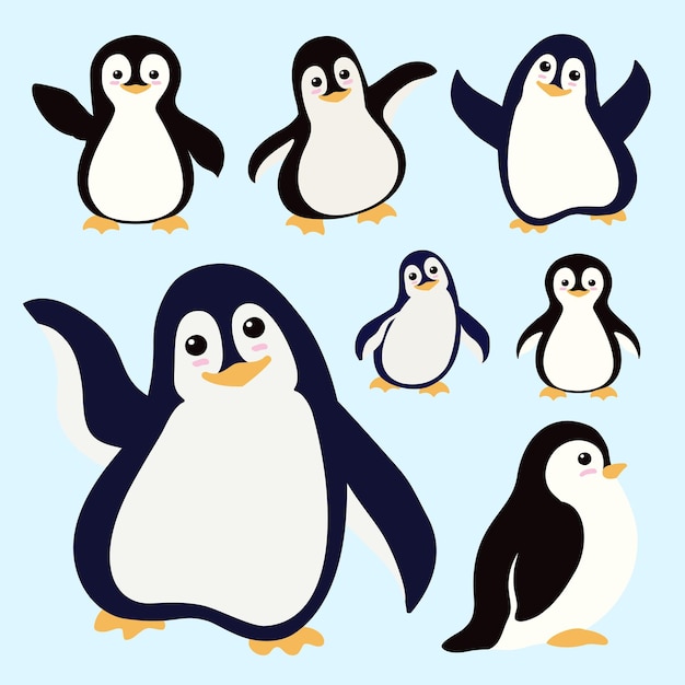 A cartoon penguin with a blue and black face and a white face.