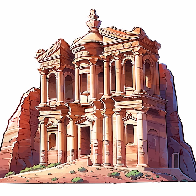 Vector cartoon petra jordan