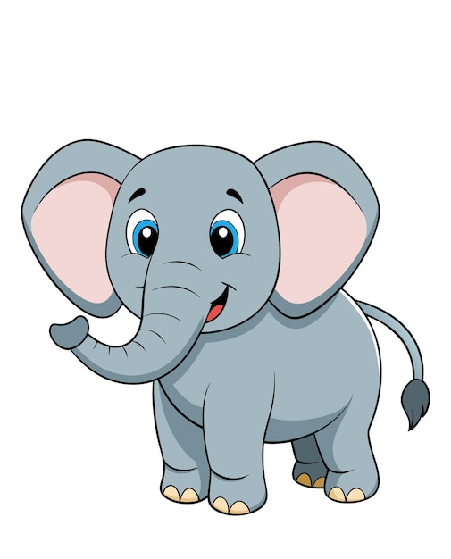 a cartoon picture of an elephant with a picture of a baby elephant
