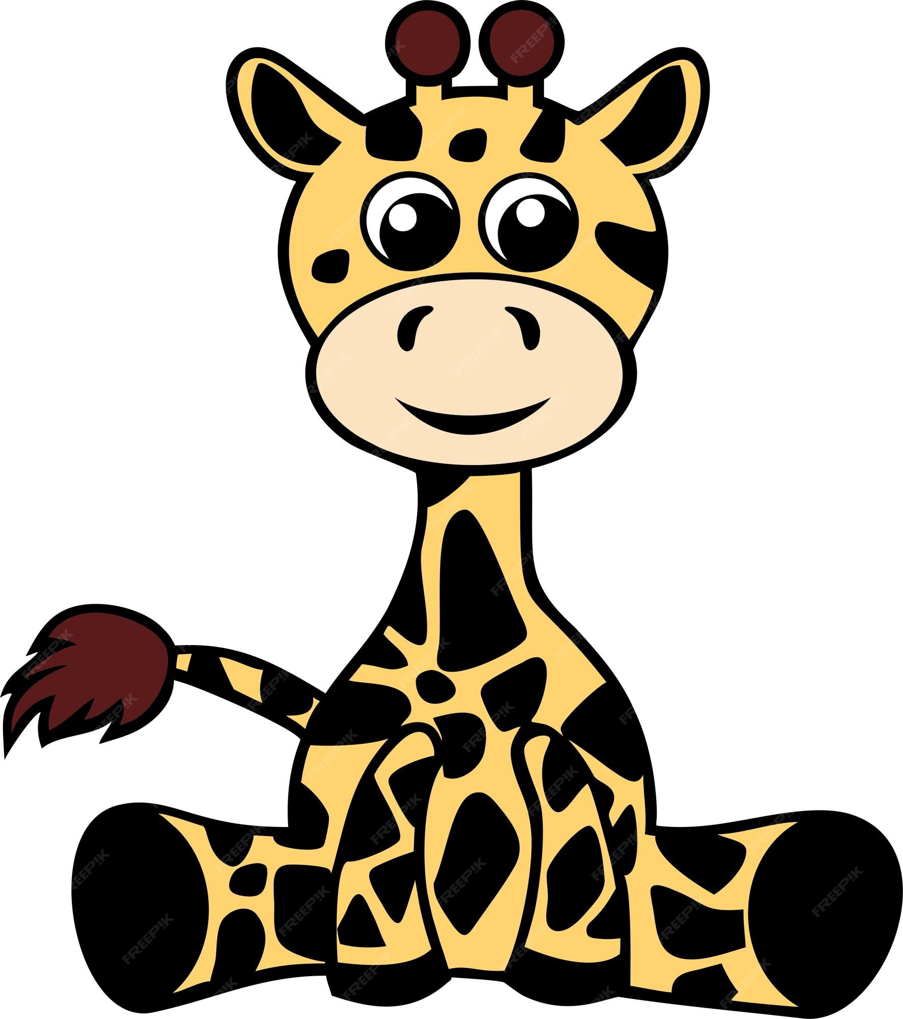 Premium Vector | Cartoon picture of a giraffe