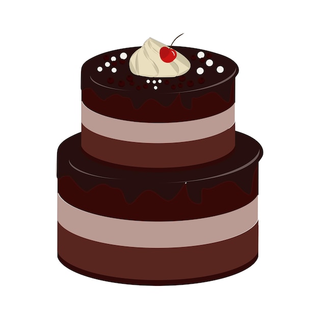 Vector cartoon piece of cake various colorful cake slices cage and restaurant sweet dessert with cream