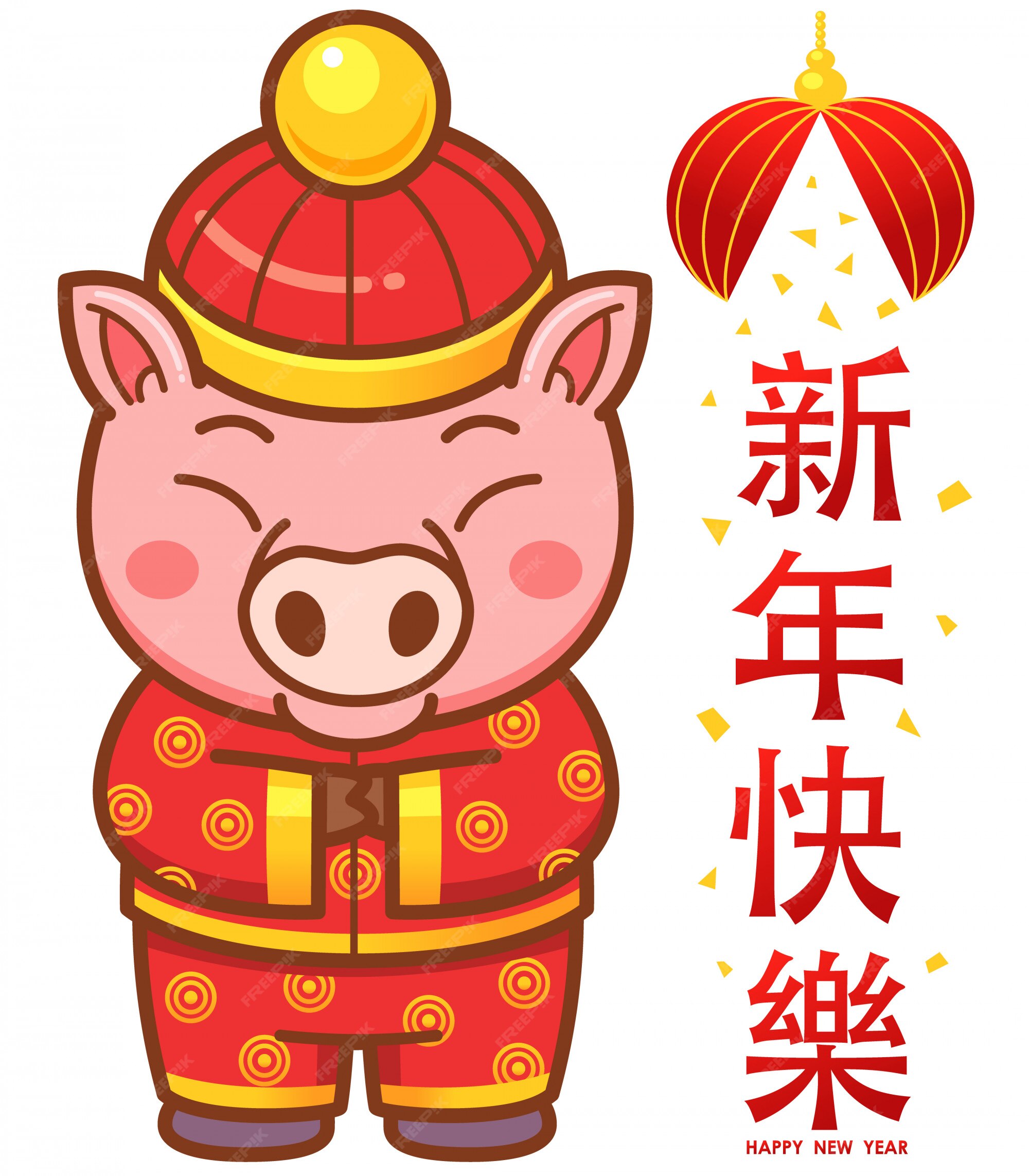 chinese new year pig mask