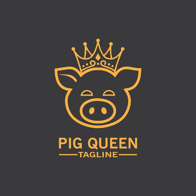 Cartoon pig design illustration