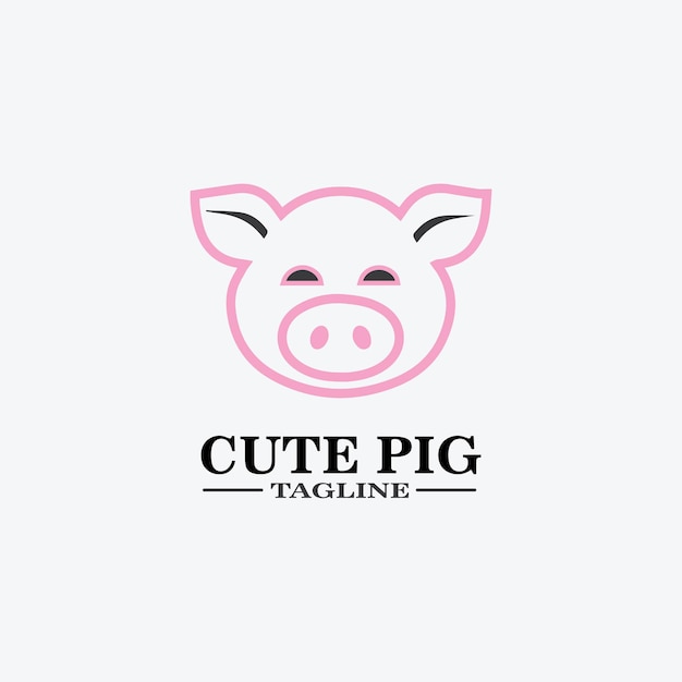 cartoon pig design illustration