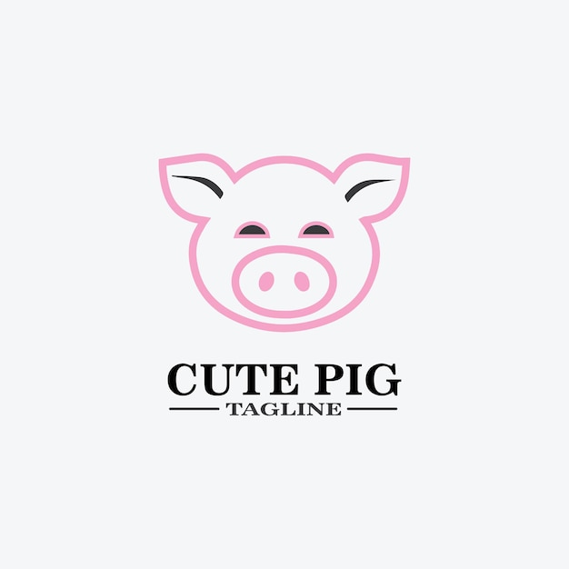 Cartoon pig Design illustration