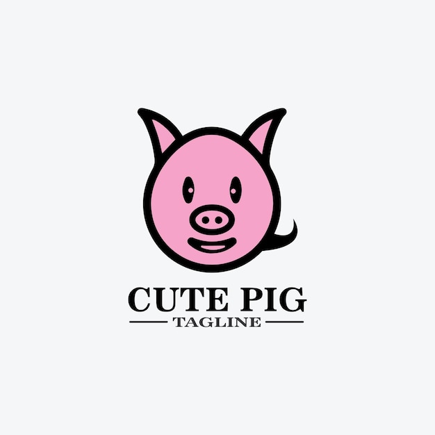 cartoon pig design illustration